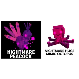 TITANIC NIGHTMARE PEACOCK 15 SEC NO TOY AND HUGE NIGHTMARE MIMIC OCTOPUS 60KG+