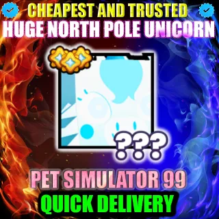 HUGE NORTH POLE UNICORN