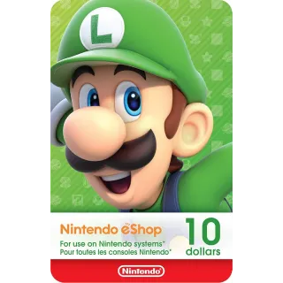 $10 USD Nintendo eShop - Instant Delivery