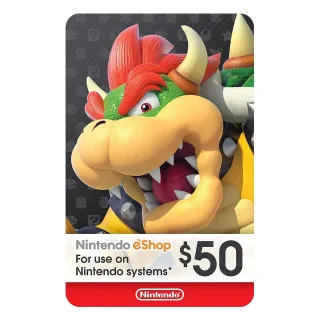 US - $50.00 USD Nintendo eShop - Instant Delivery