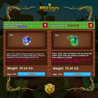 19S Peacock + Nightmare RB Dilophosaurus