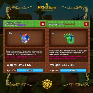 19S Peacock + Nightmare RB Dilophosaurus