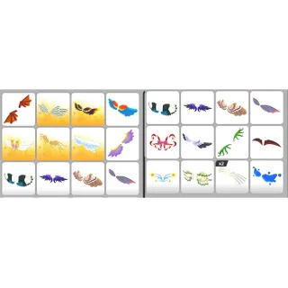 adopt me wing collection. very rare