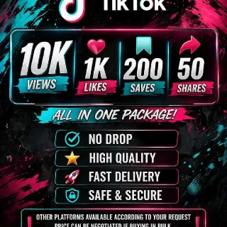 Tiktok Views 10k & 1k Like