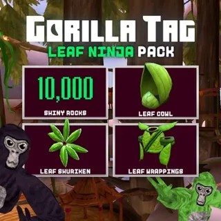 Gorilla Tag VR Leaf Ninja Pack |Offcial Meta Quest Key | Fast Delivery |10,000 Shiny Rocks💎
