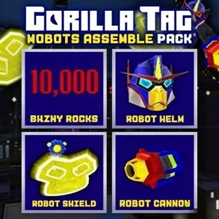  Gorilla Tag Mobots Assemble Pack|Offcial Meta Quest Key | Fast Delivery |10,000 Shiny Rocks💎