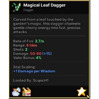 Pixel Quest | Magical Leaf Dagger