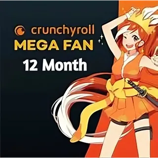 🔥 Crunchyroll 1-Year Mega Fan Subscription | HD Ad-Free | Instant Delivery | Worldwide