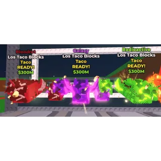 los taco blocks | 3-pack | bloodrot, galaxy, radioactive |