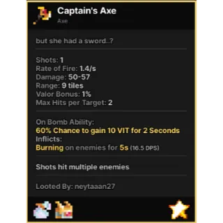 CAPTAIN'S AXE | PIXEL QUEST