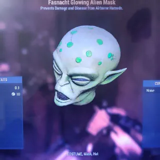 Glowing Alien Mask