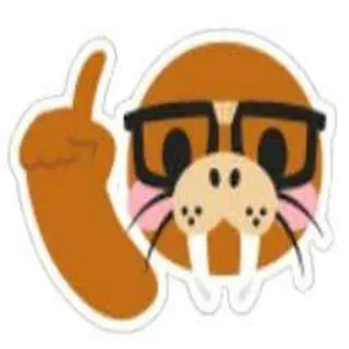Well Actually Walrus Sticker