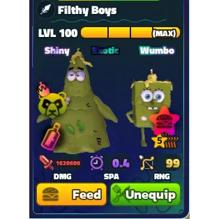 Shiny Wumbo 5* Filthy Boys | Spongebob Tower Defense