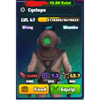 5x Shiny Wumbo Cyclops | Spongebob Tower Defense