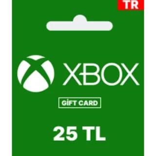 Xbox Gift Card 25 TRY - Turkey 25 TL