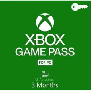 Xbox Game Pass PC 3 Month Key - India (FOR ANY ACCOUNT)