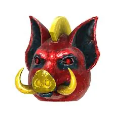 Glowing pig mask