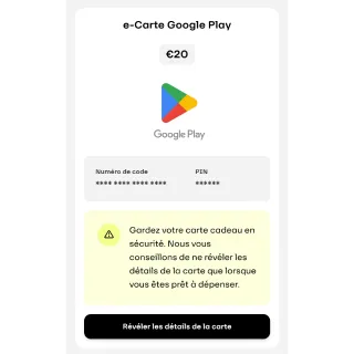 €20.00 EUR Google Play (France)