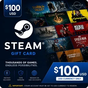 $100 USD Steam gift card USA 