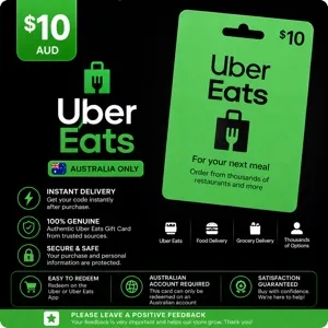 $10.00 AUD Uber Eats gift card 