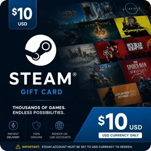 $10.00 Steam gift card