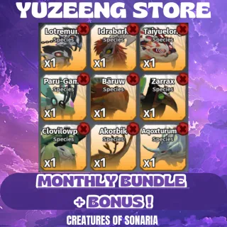 MONTHLY SPECIAL CREATURES BUNDLE - Creatures of Sonaria Game