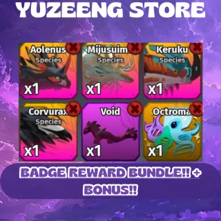 BADGE REWARD CREATURES BUNDLE - Creatures of Sonaria Game