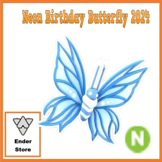 Neon Birthday Butterfly 2024