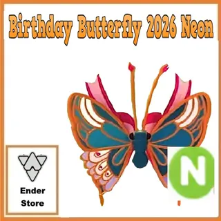 Birthday Butterfly 2026  Neon