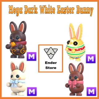 Mega Dark White Choccy Easter Bunny