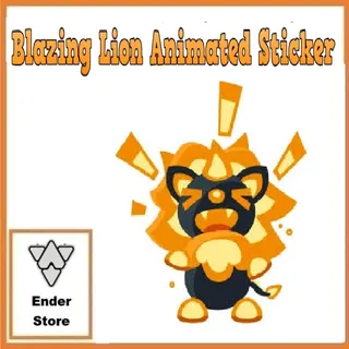 Blazing Lion Animated Sticker