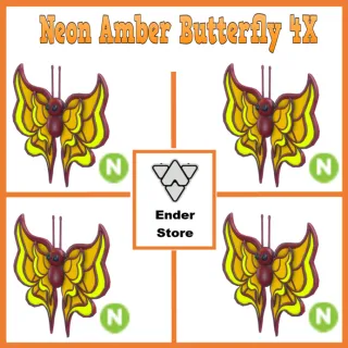 Neon Amber Butterfly
