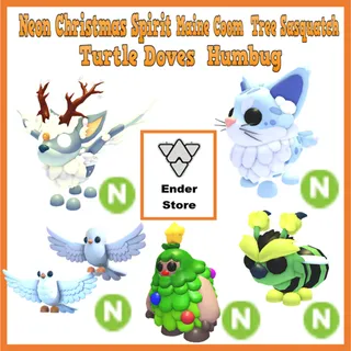 Neon Christmas Spirit Maine Tree Sasquatch 