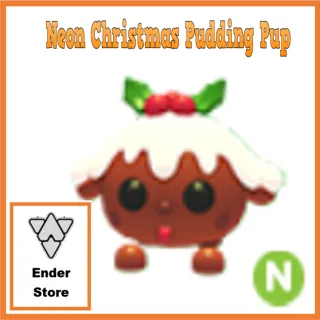 Neon Christmas Pudding Pup
