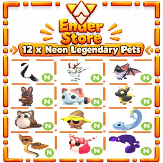 Neon Legendary Pets 12X Adopt me