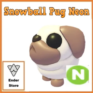 snowball pug Neon