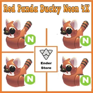 Red Panda Ducky Neon