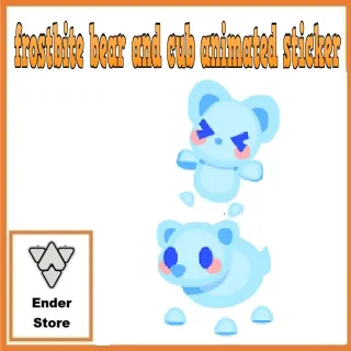 frostbite bear and cub animated sticker