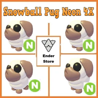 snowball pug neon