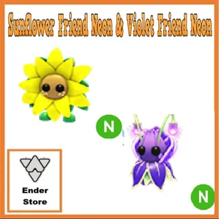 Sunflower Friend Neon & Violet Friend Neon