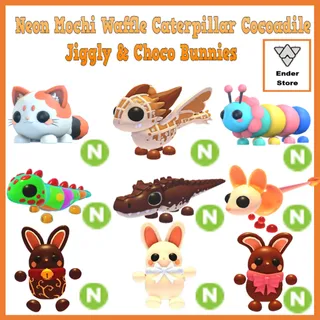 Neon Mochi Waffle Choccy Bunny Guana