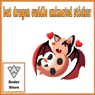 bat dragon cuddle animated sticker