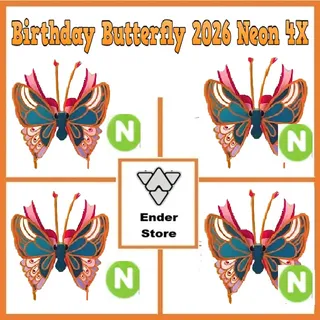 Birthday Butterfly 2026  Neon