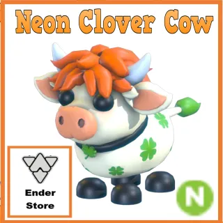 Neon Clover Cow