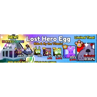 Pet Simulator 99 -  Lost Hero Egg X170