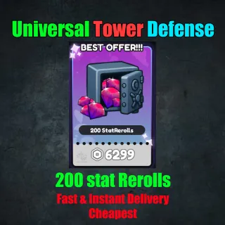 Universal Tower Defense - 200 stat Rerolls