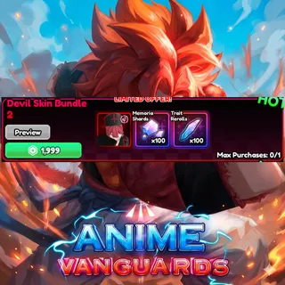 Anime Vanguards - Devil Skin Bundle 2