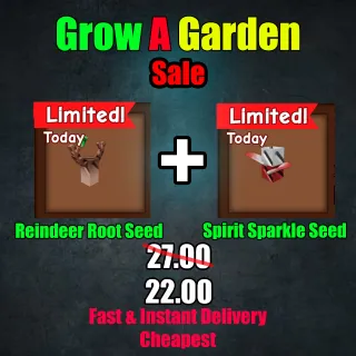 Grow a garden Reindeer Root Seed + Spirit Sparkle Seed
