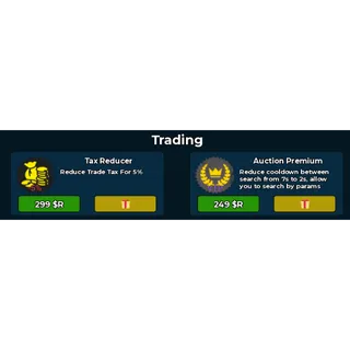 Dungeon Leveling Origin _  Trading ( Tax Reducer + Auction Premium )
