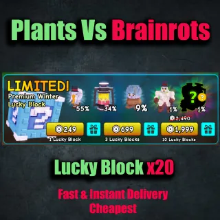 Lucky Block plants vs Brainrots